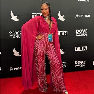 Women’s Fushsia Sequin Jumpsuit